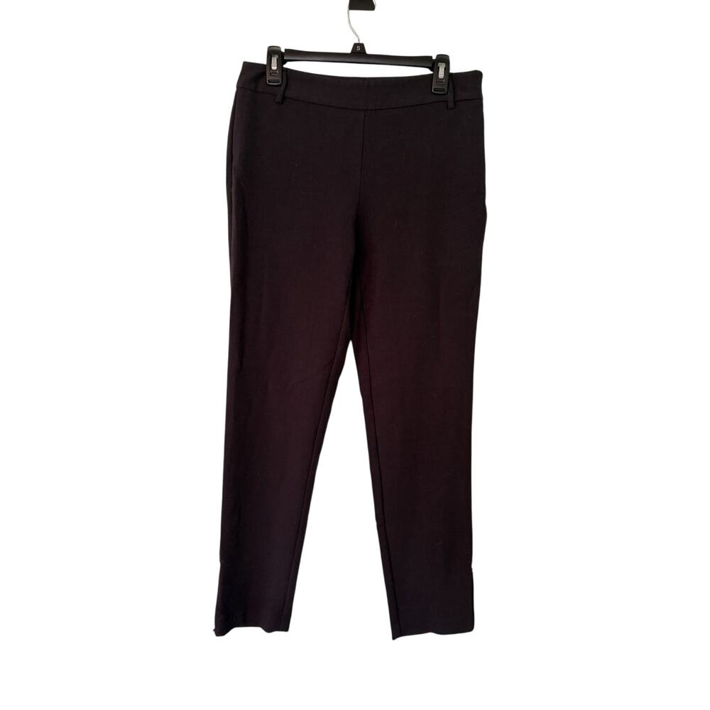 Dana Buchman Women 8 Gray Dress Pants Side Zip Tapered Leg With Zipper 31x30.5